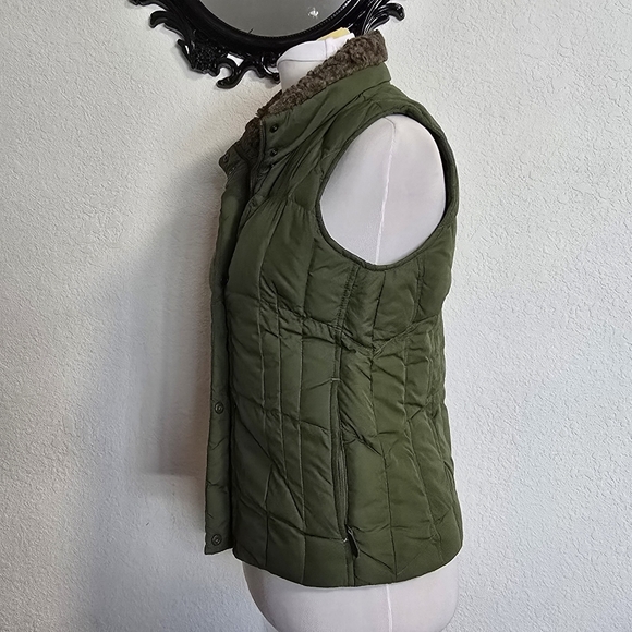 Eddie Bauer Green Down Vest - Picture 2 of 8